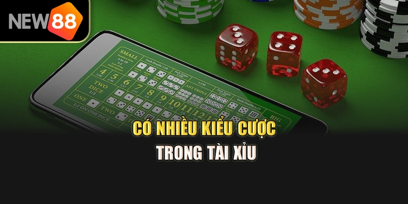 Có nhiều kiểu cược trong tài xỉu